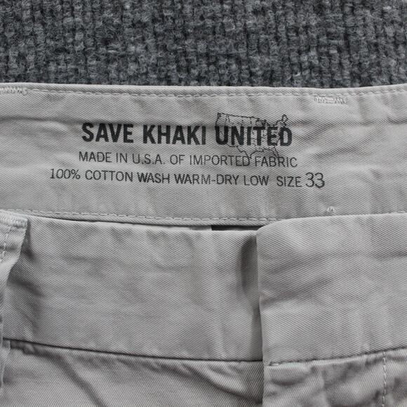 Save Khaki United Shorts Mens 33 Twill Bermuda Classic Flat Front Casual USA - Picture 4 of 8